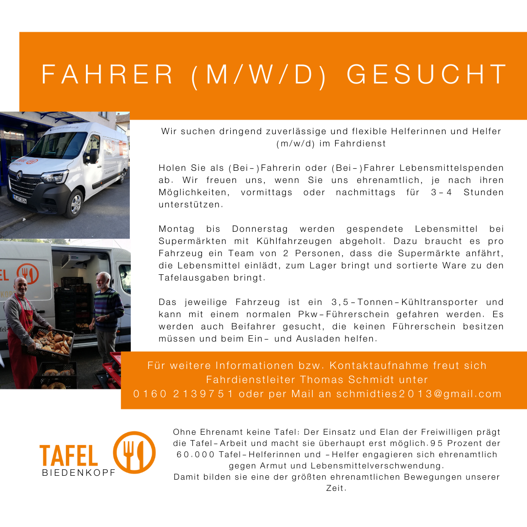 Fahrer gesucht (m/w/d)