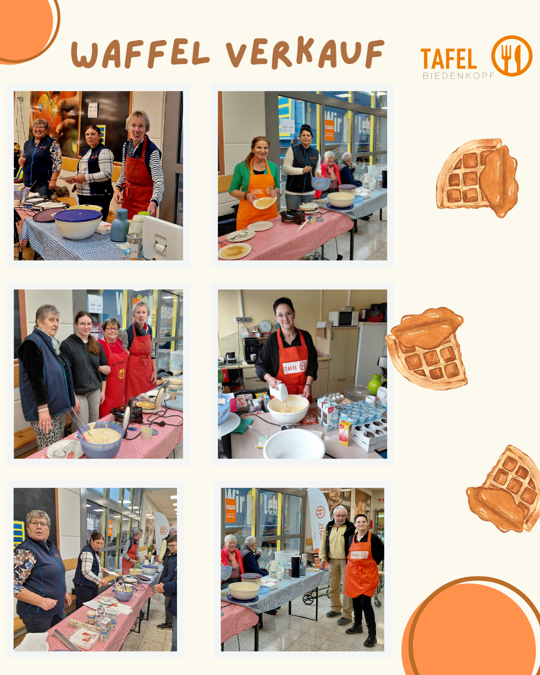 Erfolgreiche Waffelaktion im Herkules-Markt zugunsten der Tafel