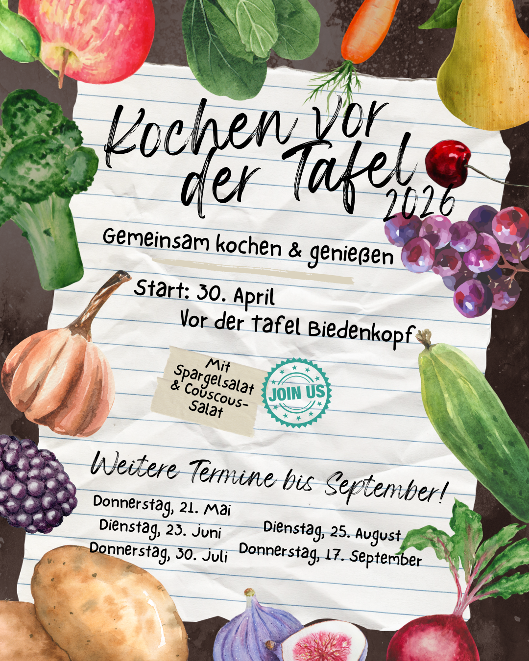 Start in die Saison 2026: „Kochen vor der Tafel“ in Biedenkopf