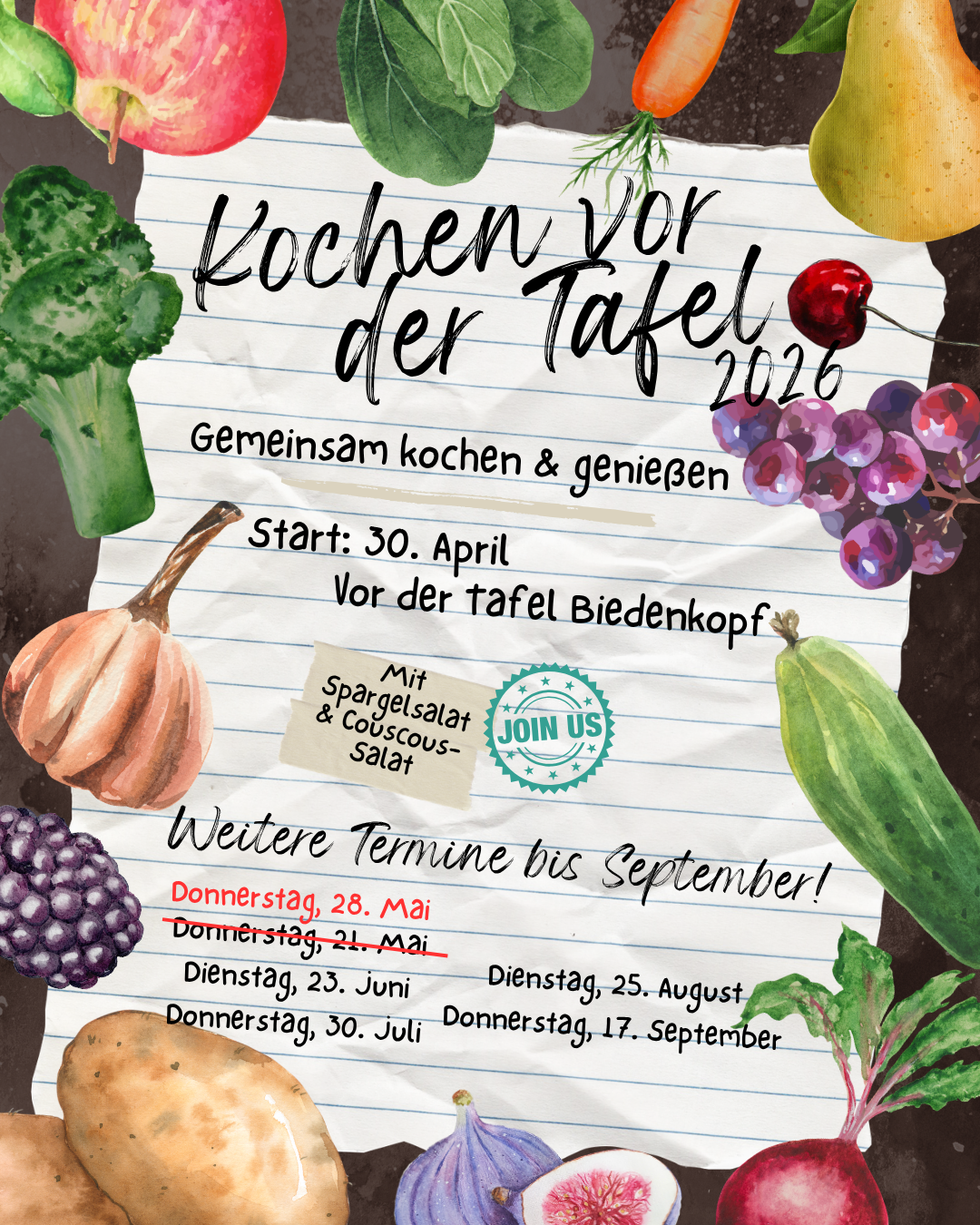 Start in die Saison 2026: „Kochen vor der Tafel“ in Biedenkopf