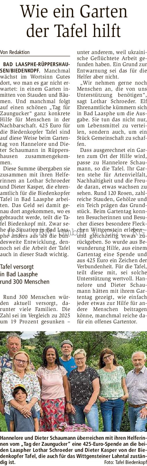 Aus einem Gartentag wird Hilfe